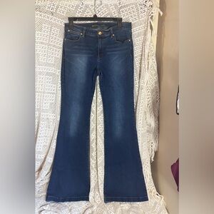 Michael Kors Classic Blue Mid-Rise Flared Women Jeans Size 8